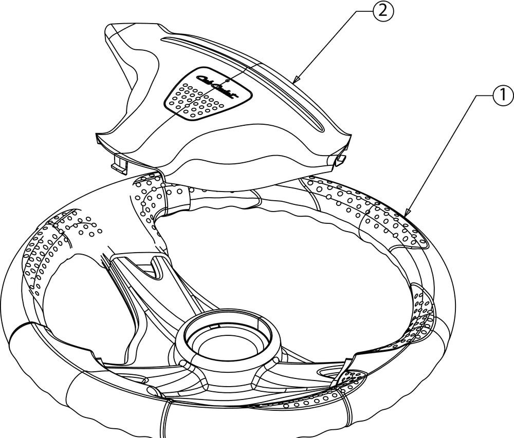 Steering Wheel Diagram and Parts List for Z-FORCESZ60KH (17BSDGHD010)(2018) Cub Cadet Lawn Tractor